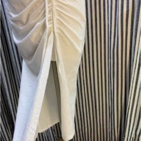 NWT Tart Collection Dress white/ivory 100% ORGANIC COTTON XS M - skirt ruching - Picture 4 of 11
